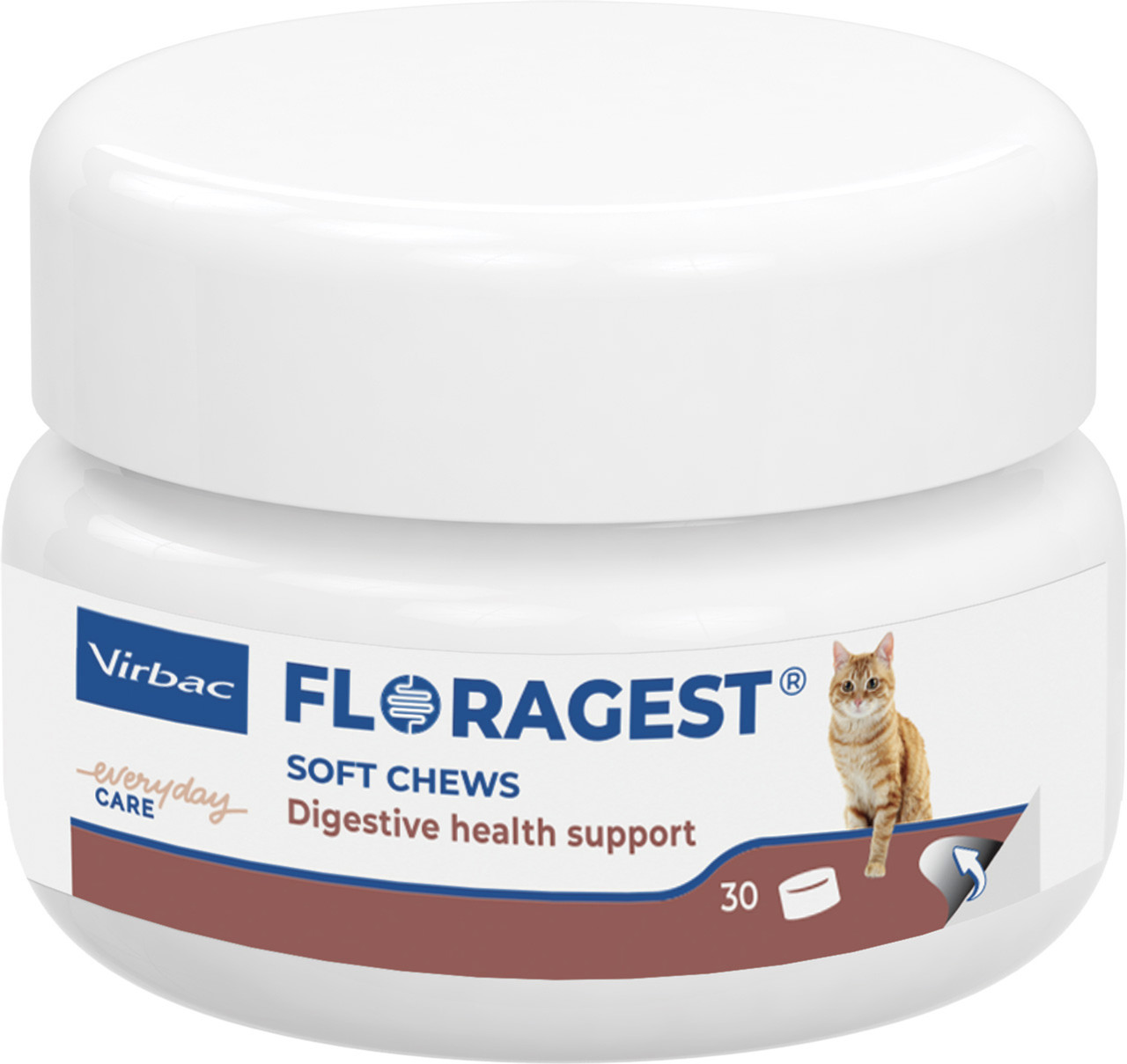 Floragest Tuggbitar Magtillskott till Katt - 30 tabletter