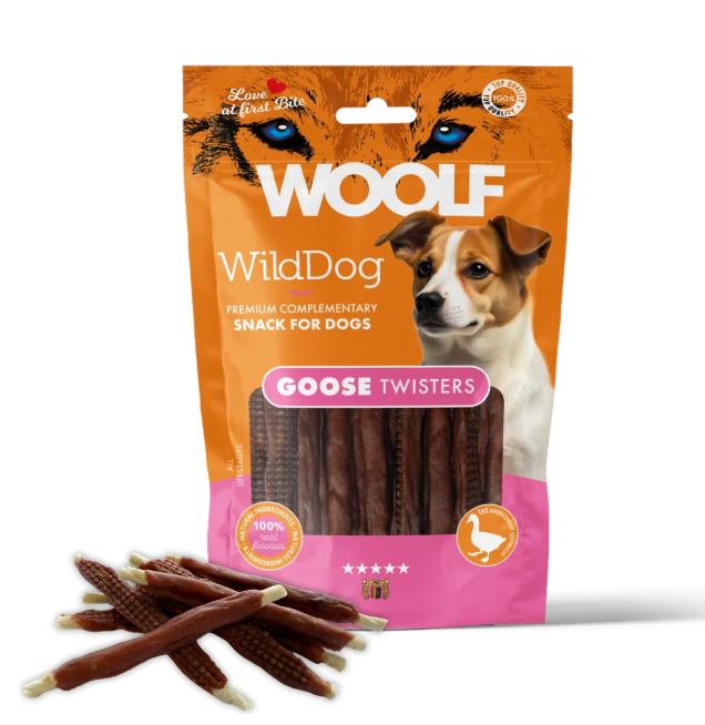 WildDog Goose Twister Tuggben till Hund - 100 g