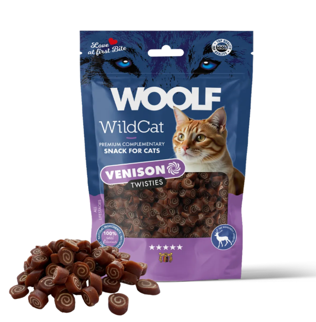 WildCat Venison Twisties Kattgodis - 50 g