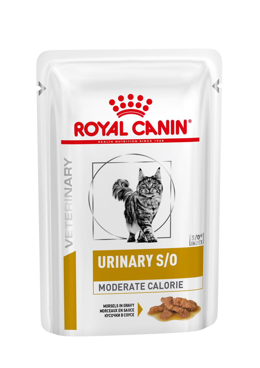 Veterinary Diets Cat Urinary S/O Moderate Calorie Morcels in Gravy Pouch – 12 x 85 g