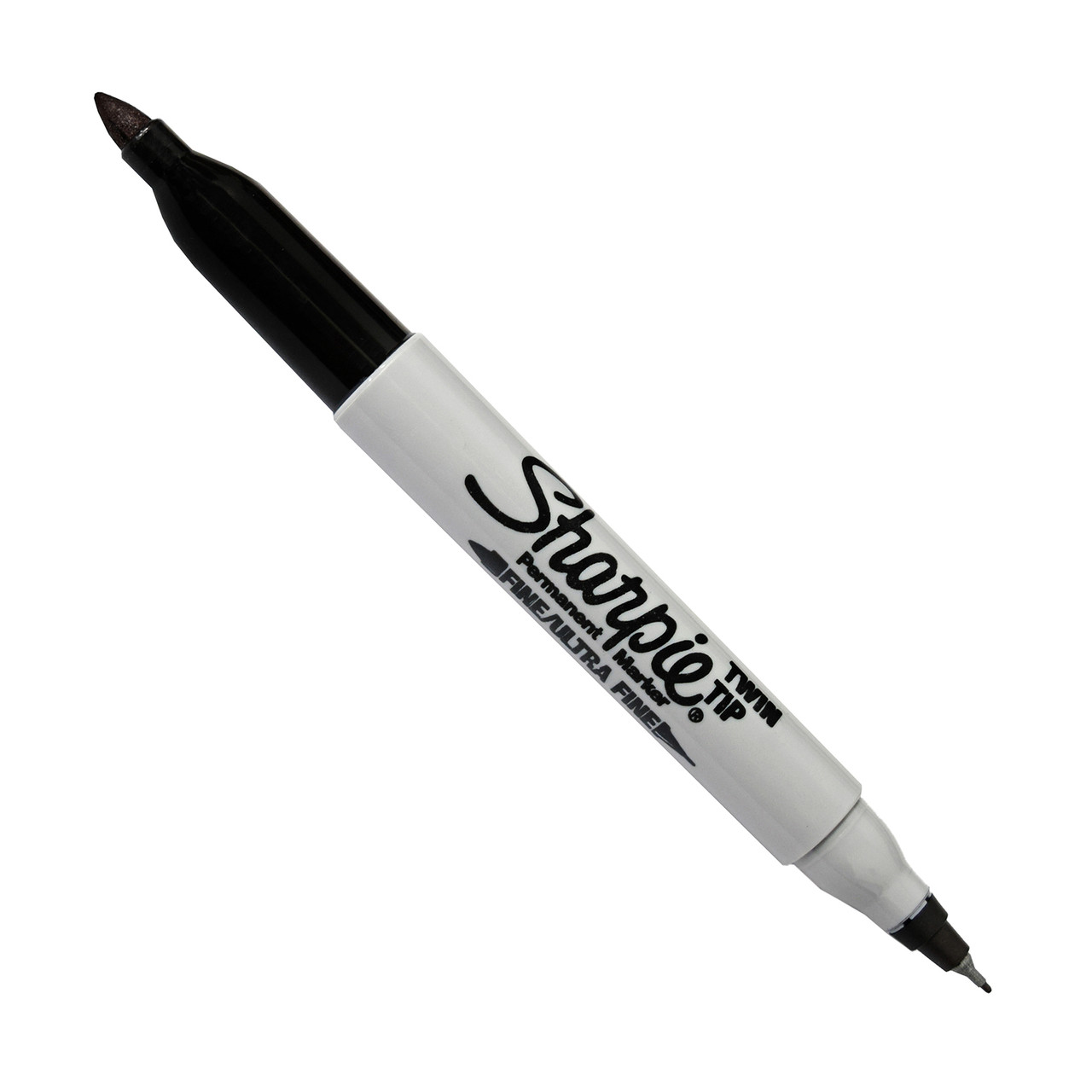 Sharpie 2 in 1 Permanent Marker, Black, Fine & Ultra Fine, Twin Tip