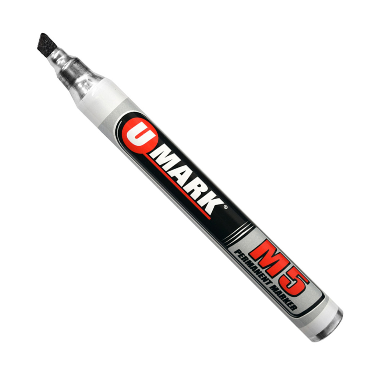 U-Mark M5 Chisel Tip Permanent Marker Black