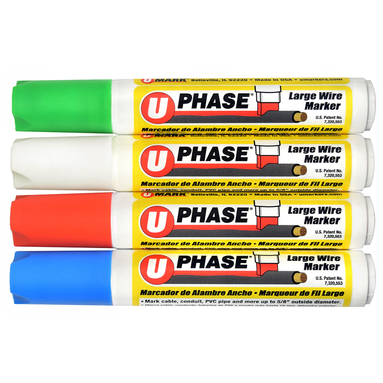 U-Phase Large Wire Marker Set of 4- Single Phase