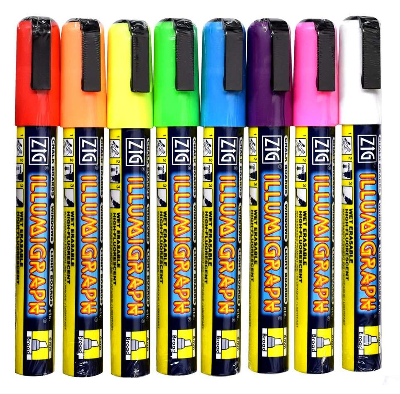 Zig Posterman Waterproof Broad 15mm Tip 5 Color Marker Kit