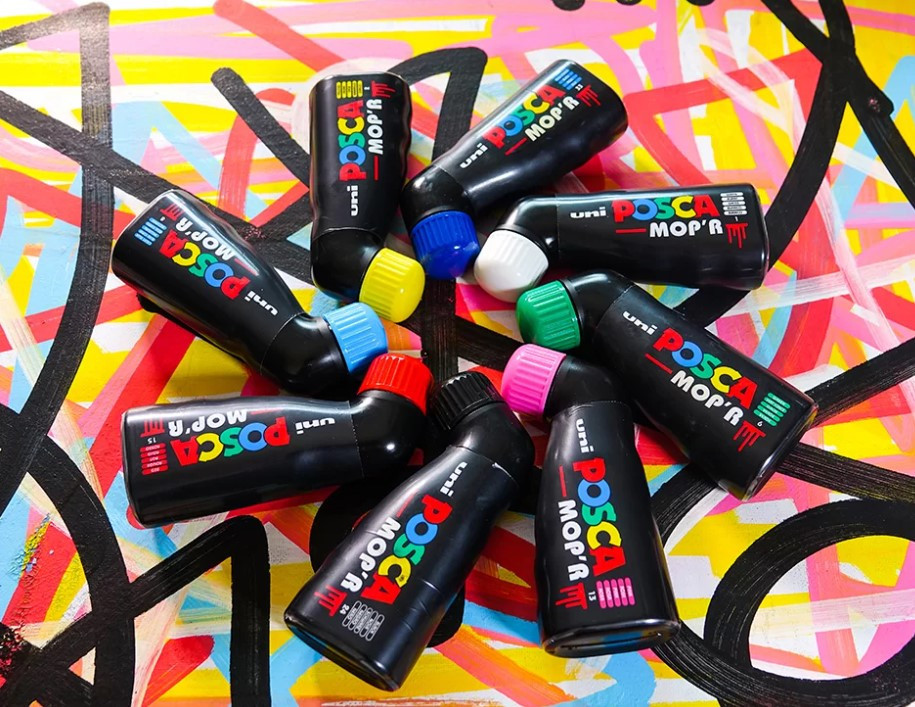 Posca MOP'R Squeezable Round Tip Paint Marker, PCM-22, Set of 8