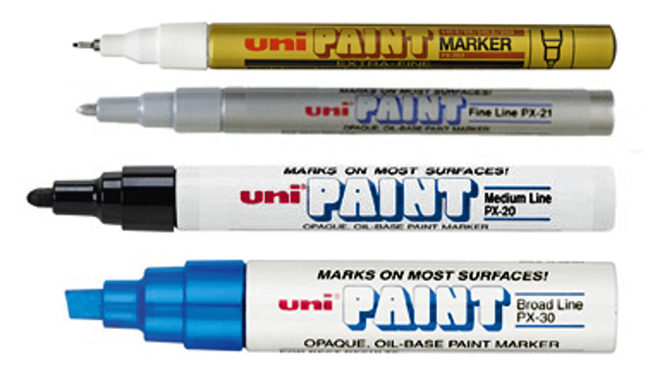 Paint Marker Set: 12 Extra Fine Tip and 12 Medium Tip Paint Pens