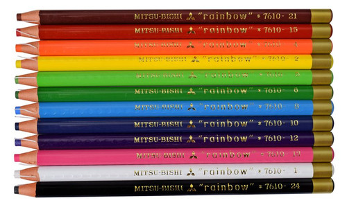 Mitsubishi Rainbow Hydromarker - Dermatograph Pencils 7610