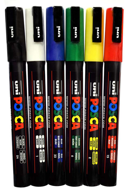 Posca PC-1M Basic Set of 6