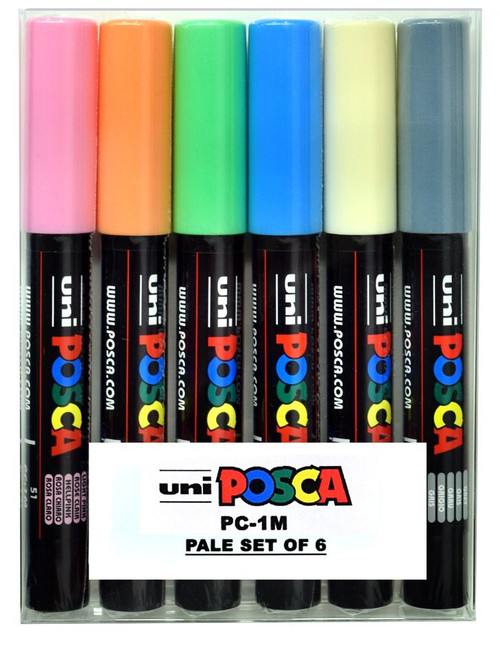 Posca PC-1m Pale set of 6