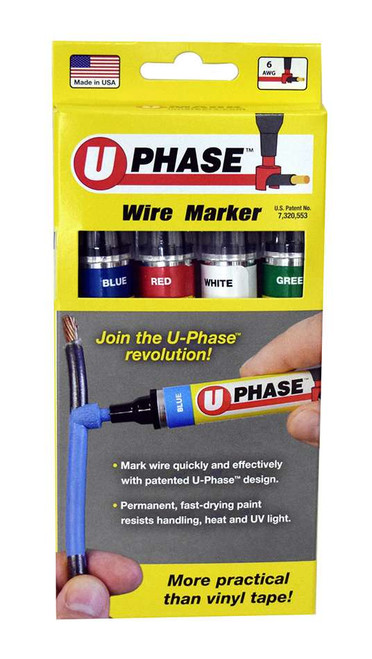 U-Phase Wire Marker Set of 4 - Single Phase