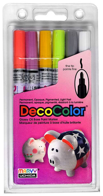 Marvy Decocolor 200 Fine Tip- Retro Set of 6 Marvy Decocolor Sets Marvy 200-6D