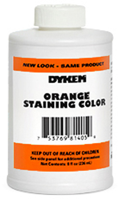 Dykem Opaque Staining Color 8oz brush-in-cap bottle, Orange 81413