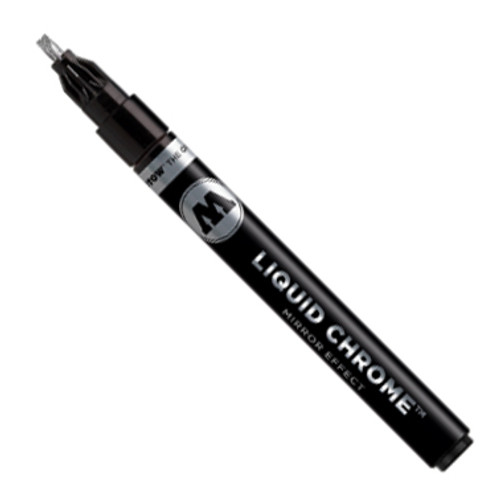 Molotow Liquid Chrome Metallic Paint Marker 3mm Calligraphy Broad Edge Straight Chisel Tip