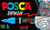 Uni Posca PC-5BR Medium Brush Tip Marker with reversible tip and water-based acrylic paint in 16 colors