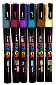 Posca Paint Pens Marker Set, Extra Bold Point Tip PC-17K, 8 Colors, US  Seller