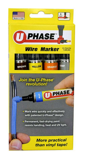 U-Phase Wire Marker Set of 4- 3 Phase