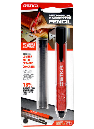 STKR Mechanical Carpenter Pencil w/ 3 Lead Refills