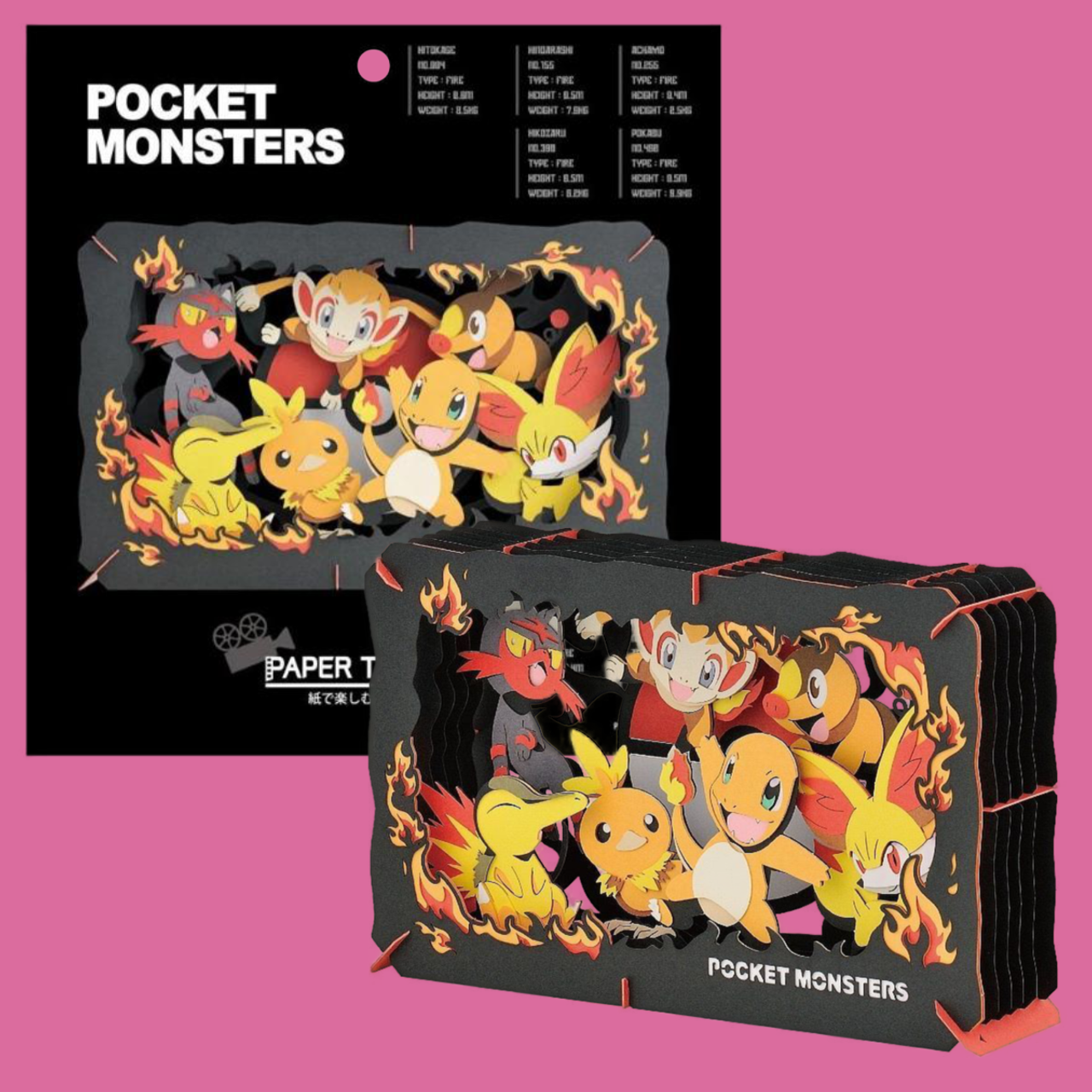 Pokemon Type Fire Paper Theater Kit Pt L07