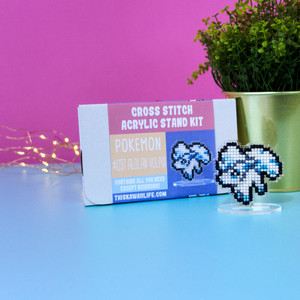 #037 Alolan Vulpix - Cross Stitch Acrylic Display Stand Kit (Full Skeins) #037 Alolan Vulpix - Cross Stitch Acrylic Display Stand Kit (Full Skeins)