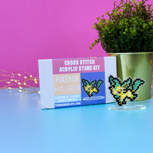#470 Leafeon - Cross Stitch Acrylic Display Stand Kit (Full Skeins) #470 Leafeon - Cross Stitch Acrylic Display Stand Kit (Full Skeins)