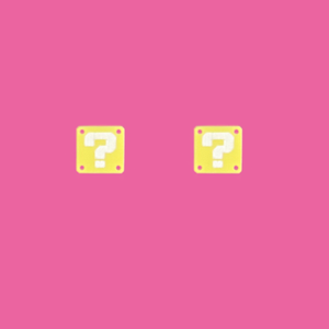 Mario Question Block Stud Laser Cut Acrylic Earrings Mario Question Block Stud Laser Cut Acrylic Earrings