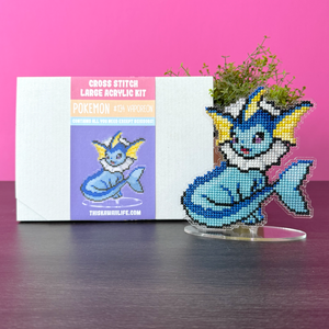 #134 Vaporeon - Large Cross Stitch Acrylic Kit #134 Vaporeon - Large Cross Stitch Acrylic Kit