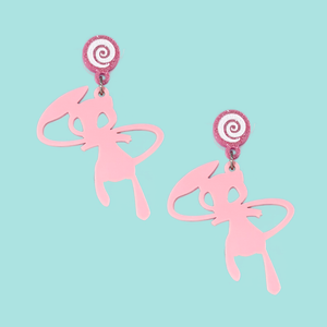 #151 Mew Laser Cut Acrylic Earrings