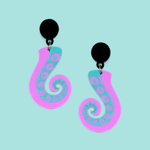 Tentacle Laser Cut Acrylic Earrings