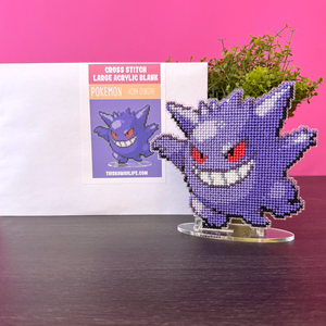 #094 Gengar - Large Cross Stitch Acrylic Display Stand Blank #094 Gengar - Large Cross Stitch Acrylic Display Stand Blank