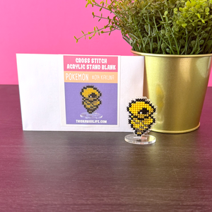 #014 Kakuna - Cross Stitch Acrylic Display Stand Blank