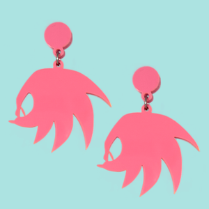 Knuckles Sonic the Hedgehog Laser Cut Acrylic Earrings Knuckles Sonic the Hedgehog Laser Cut Acrylic Earrings