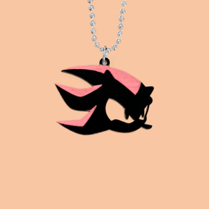 Shadow Sonic the Hedgehog Laser Cut Necklace