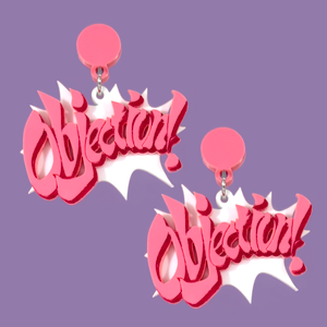Pheonix Wright: Ace Attorney Objection! Deluxe Laser Cut Acrylic Earrings Pheonix Wright: Ace Attorney Objection! Deluxe Laser Cut Acrylic Earrings