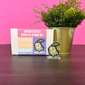 #152 Chikorita - Cross Stitch Acrylic Display Stand Kit (Full Skeins) #152 Chikorita - Cross Stitch Acrylic Display Stand Kit (Full Skeins)