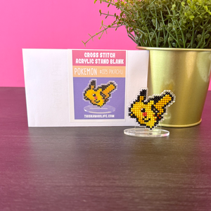 #025 Pikachu - Cross Stitch Acrylic Display Stand Blank #025 Pikachu - Cross Stitch Acrylic Display Stand Blank