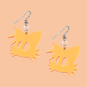 Tails Sonic the Hedgehog Laser Cut Acrylic Petite Earrings Tails Sonic the Hedgehog Laser Cut Acrylic Petite Earrings