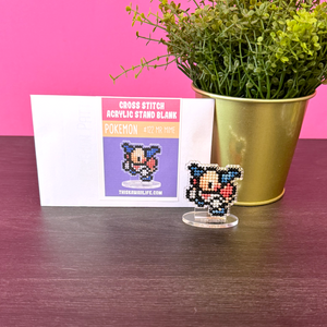 #122 Mr Mime - Cross Stitch Acrylic Display Stand Blank #122 Mr Mime - Cross Stitch Acrylic Display Stand Blank
