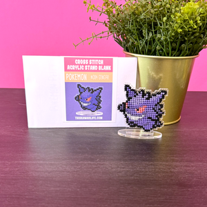 #094 Gengar - Cross Stitch Acrylic Display Stand Blank #094 Gengar - Cross Stitch Acrylic Display Stand Blank