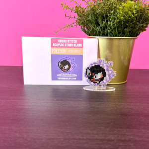 #092 Gastly - Cross Stitch Acrylic Display Stand Blank #092 Gastly - Cross Stitch Acrylic Display Stand Blank
