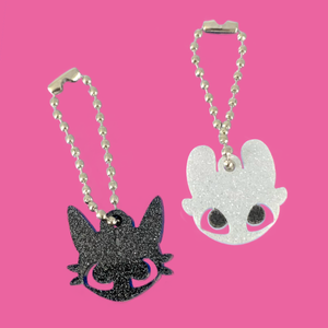 Toothless and Lightfury Laser Cut Acrylic Charm Set