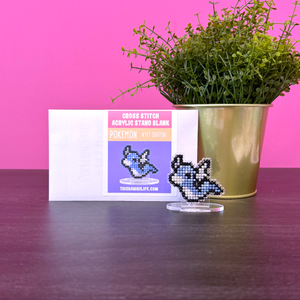 #147 Dratini - Cross Stitch Acrylic Display Stand Blank