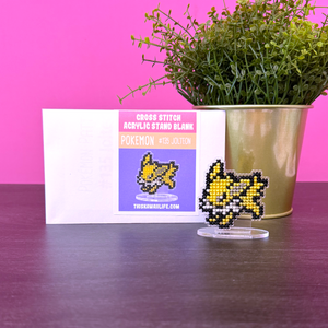 #135 Jolteon - Cross Stitch Acrylic Display Stand Blank