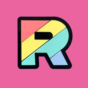 Rainbow Rocket Laser Cut Acrylic Brooch