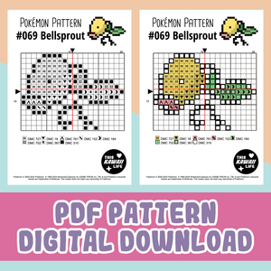 #069 Bellsprout - Cross Stitch Digital PDF Download Pattern