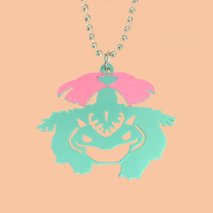 Venusaur Laser Cut Acrylic Necklace Venusaur Laser Cut Acrylic Necklace
