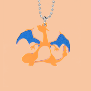 Charizard Laser Cut Acrylic Necklace Charizard Laser Cut Acrylic Necklace
