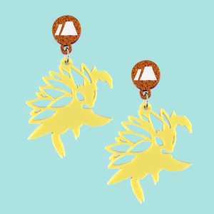 Sandslash Laser Cut Acrylic Earrings Sandslash Laser Cut Acrylic Earrings