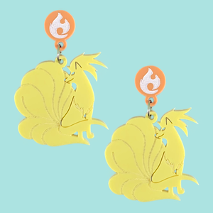 Ninetales Laser Cut Acrylic Earrings