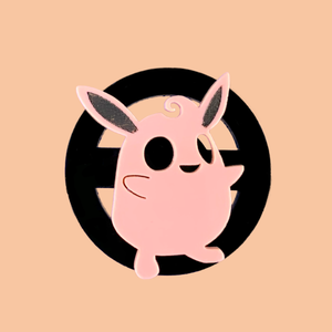 Wigglytuff Laser Cut Acrylic Badge Wigglytuff Laser Cut Acrylic Badge
