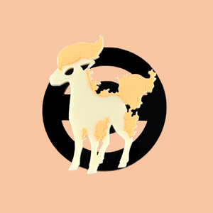 Ponyta Laser Cut Acrylic Badge